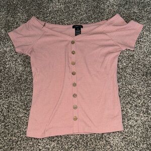 Pink Off the Shoulder Top